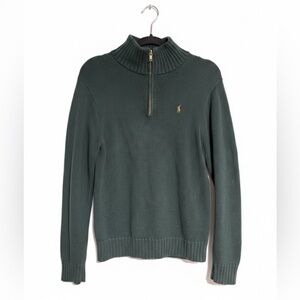 Ralph Lauren Deep Green Zip-Up Sweater